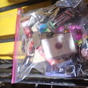 Bag of vintage keychains